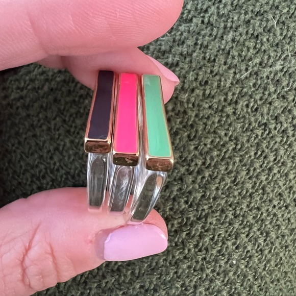 Kate Spade stackable resin rings - Picture 2 of 3